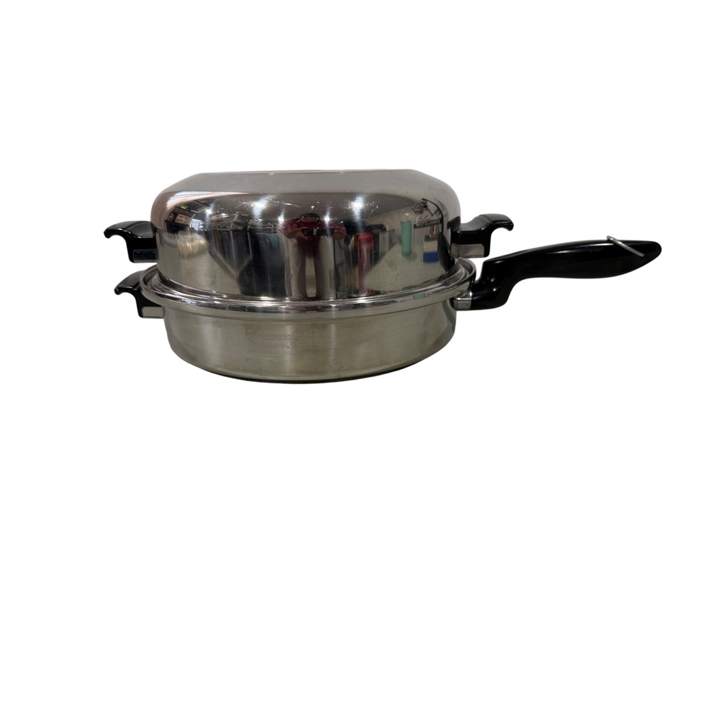 Permanent Multi Core 5-Ply Stainless Steel Skillet with Dome Lid USA Made